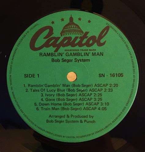 rambling gambling|Bob Seger: the legend of the Ramblin' Gamblin' Man .